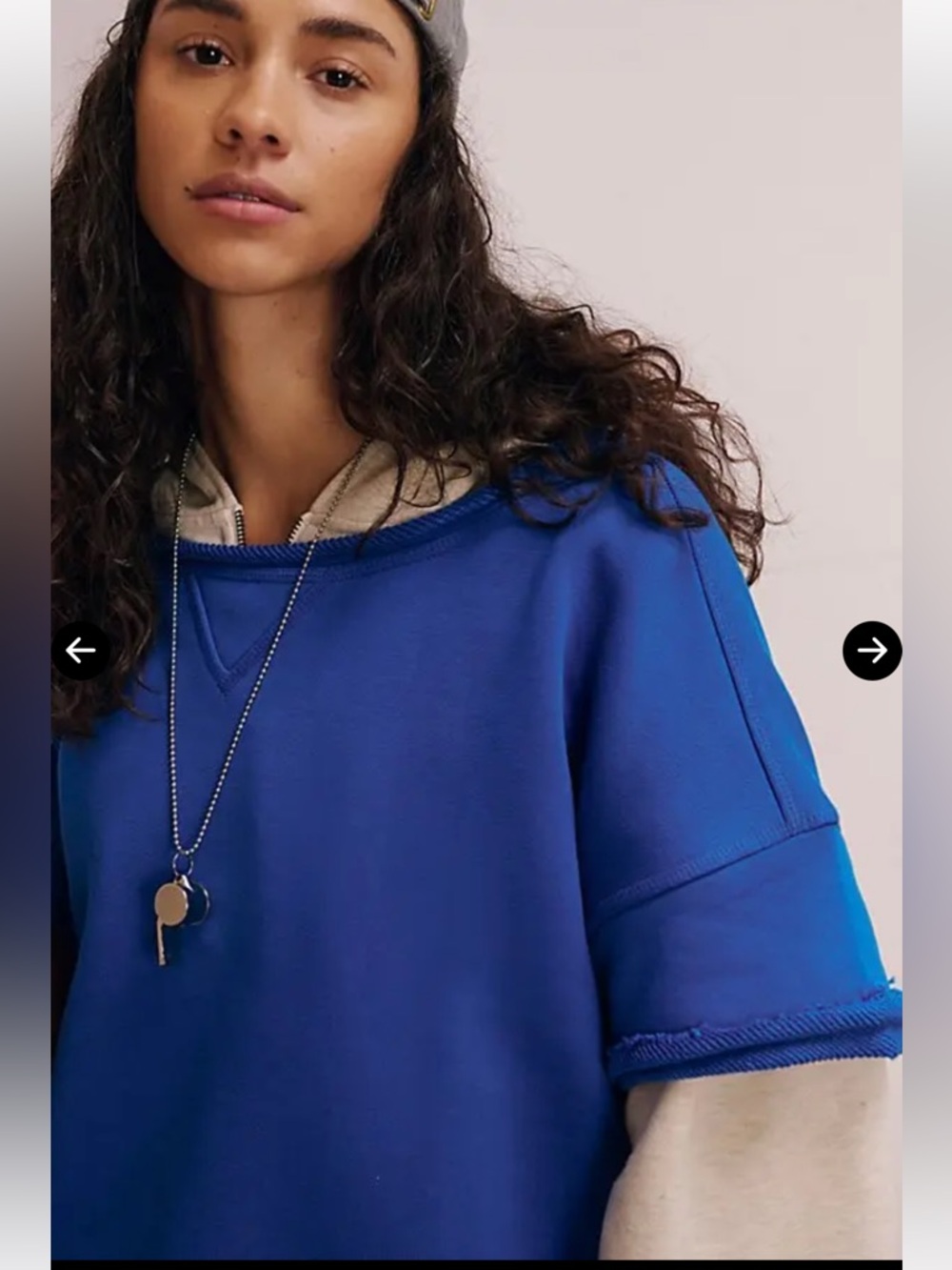 Free People Cruise Sweatshirt Tee in Stellar Blue Size Med NWOT CURRENT!!! - Picture 3 of 3